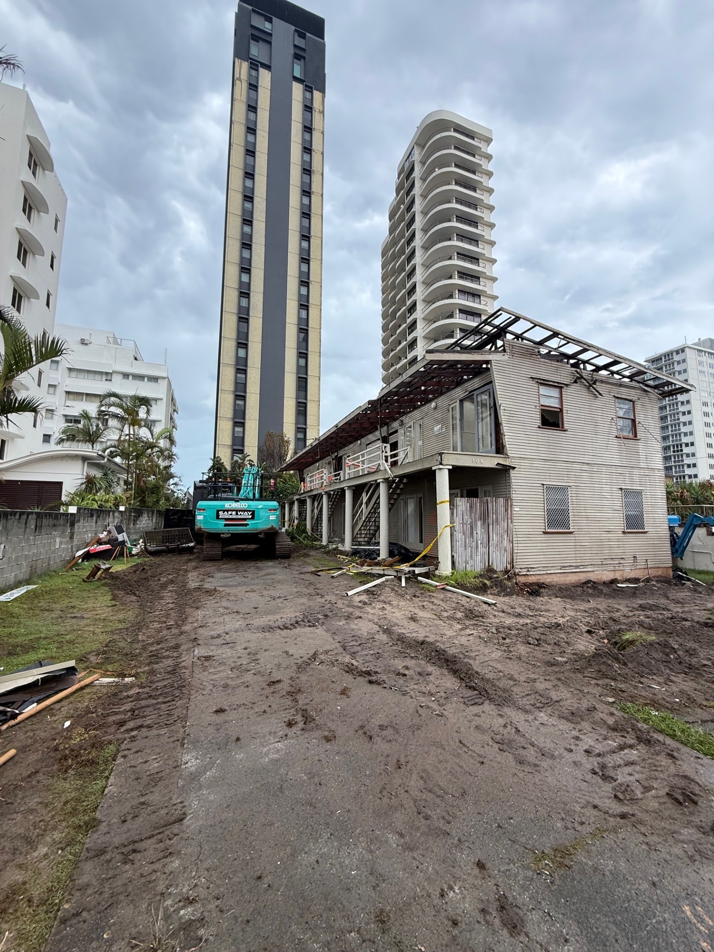 Safe Way demolition site on the Gold Coast